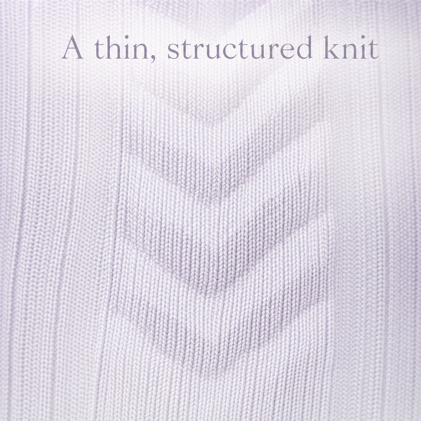 Macro of the thin chevron knit